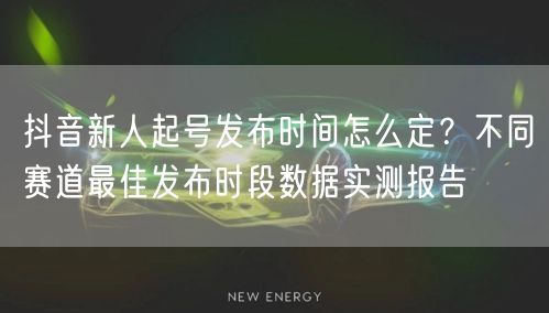 抖音新人起号发布时间怎么定？不同赛道最佳发布时段数据实测报告